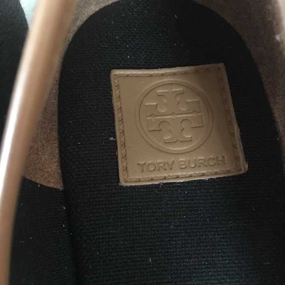 NEW!! Tory Burch ‘majorca’ logo peep toe wedge - Picture 5 of 8